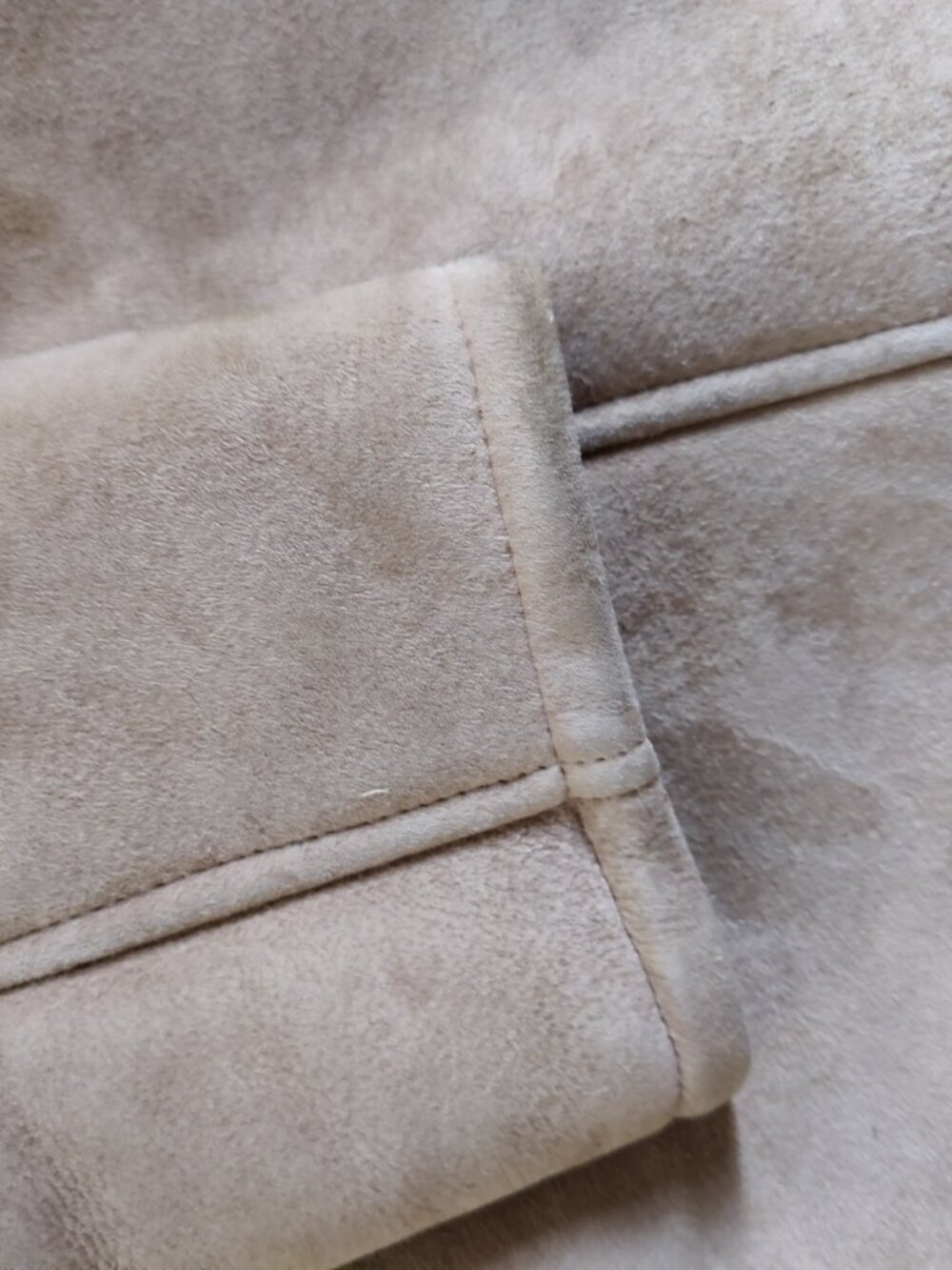 Shearling Leather Jacket XXL Vintage Mid Century - Picture 10 of 13